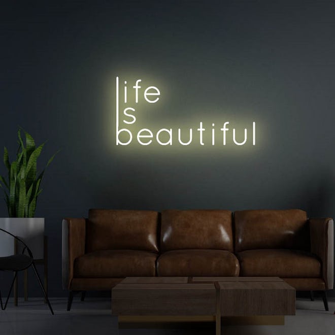 Neonholic Life Is Beautiful Neon Sign