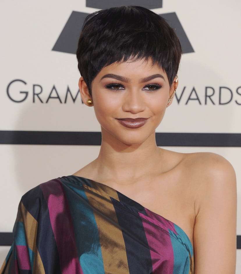 Zendaya's spiky pixie haircut is reminiscent of the early aughts.