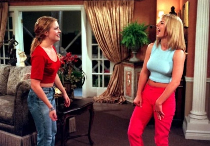 Britney Spears performs during her cameo on Sabrina The Teenage Witch.