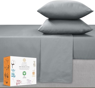These hypoallergenic sheets are made of 100% organic cotton and are GOTS certified.