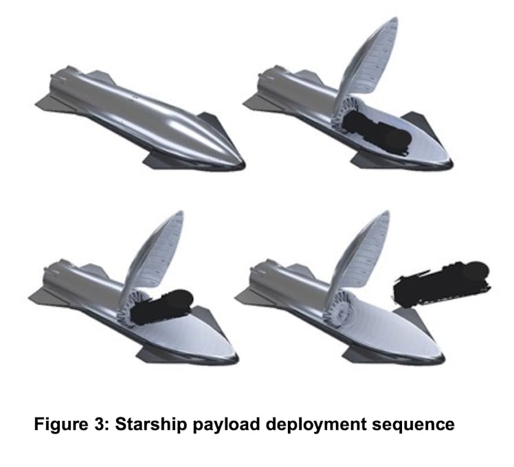 SpaceX user guide that shows Starship deploying.