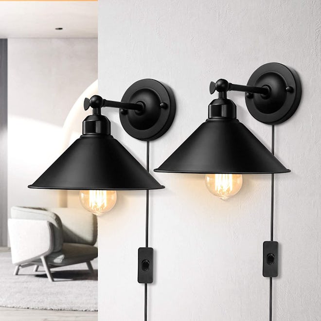 AEOREAL Plug in Wall Sconce (2-Pack)