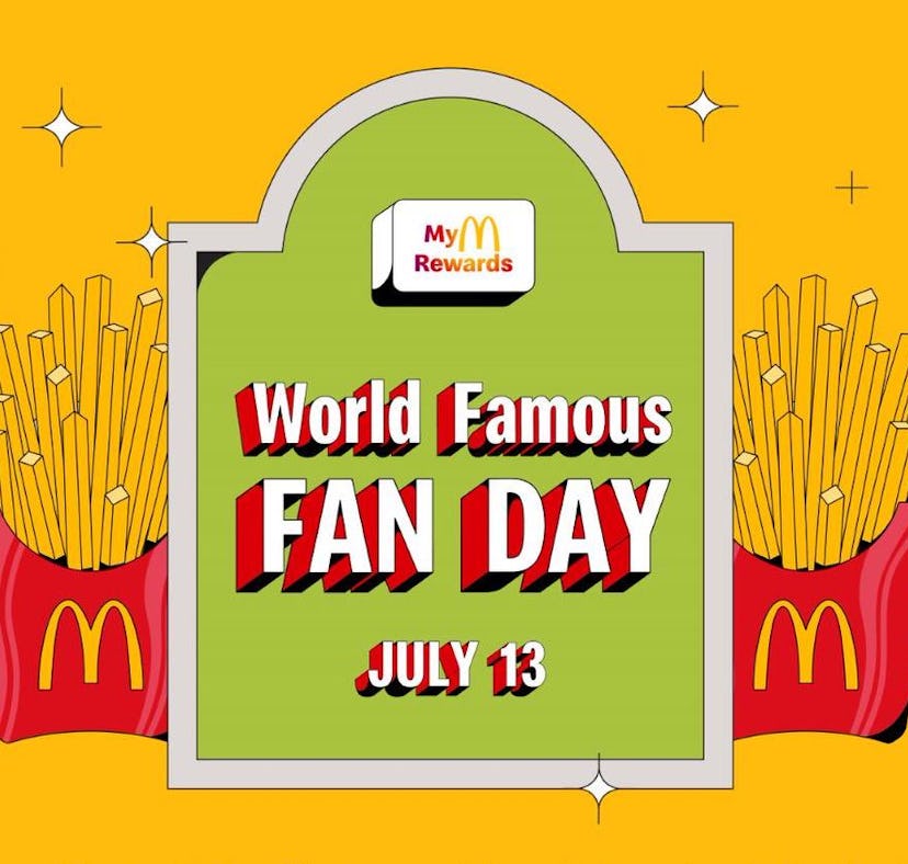 You could score a lifetime of free fries from McDonald's with its World Famous Fan Contest.