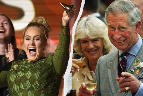 Adele and Prince Charles celebrating