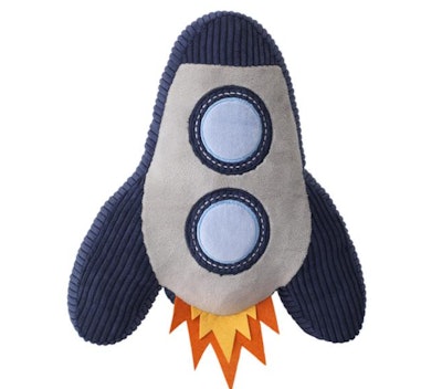 Milky Way Rocket Ship Nursery Throw Pillow Plush