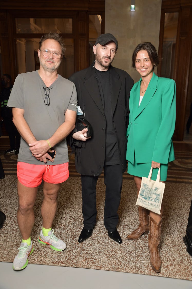 Juergen Teller, Demna Gvasalia, and Dovile Drizyte at the Balenciaga 50th Couture Collection Dinner