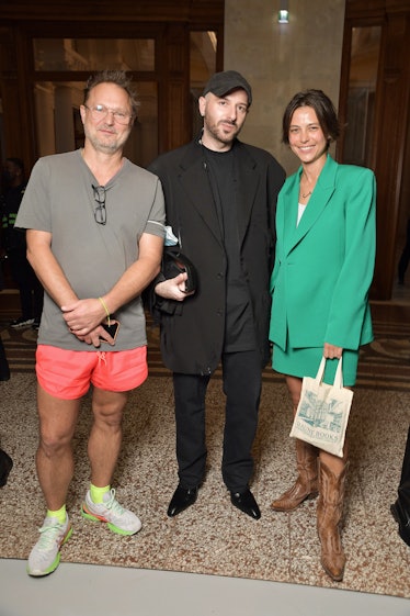 Juergen Teller, Demna Gvasalia, and Dovile Drizyte at the Balenciaga 50th Couture Collection Dinner