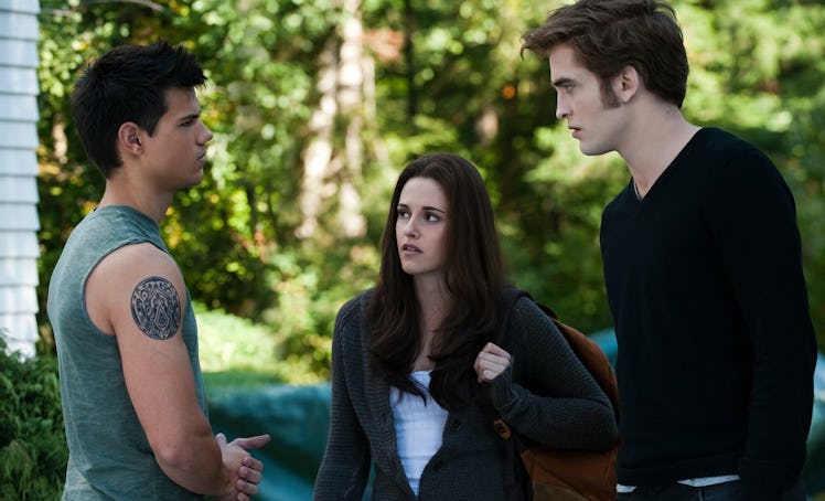 Taylor Lautner, Kristen Stewart, and Robert Pattinson in 'Twilight: Eclipse.'