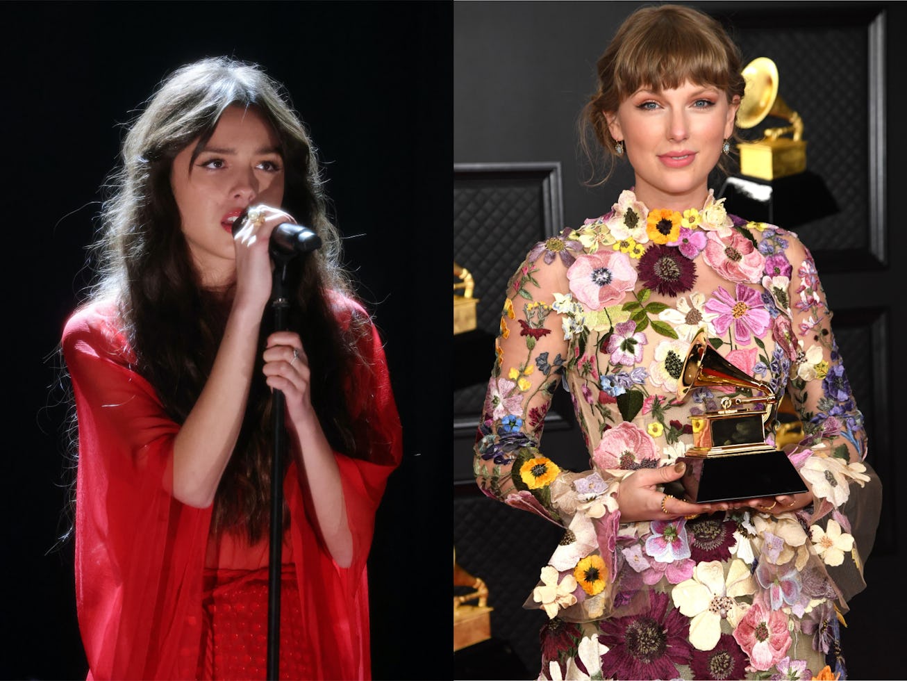 Olivia Rodrigo gave Taylor Swift writing credit on her song "Deja Vu."