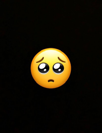The pleading face emoji may also represent adoration or feeling touched by a loving gesture.