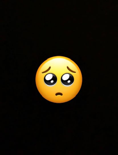 The pleading face emoji may also represent adoration or feeling touched by a loving gesture.