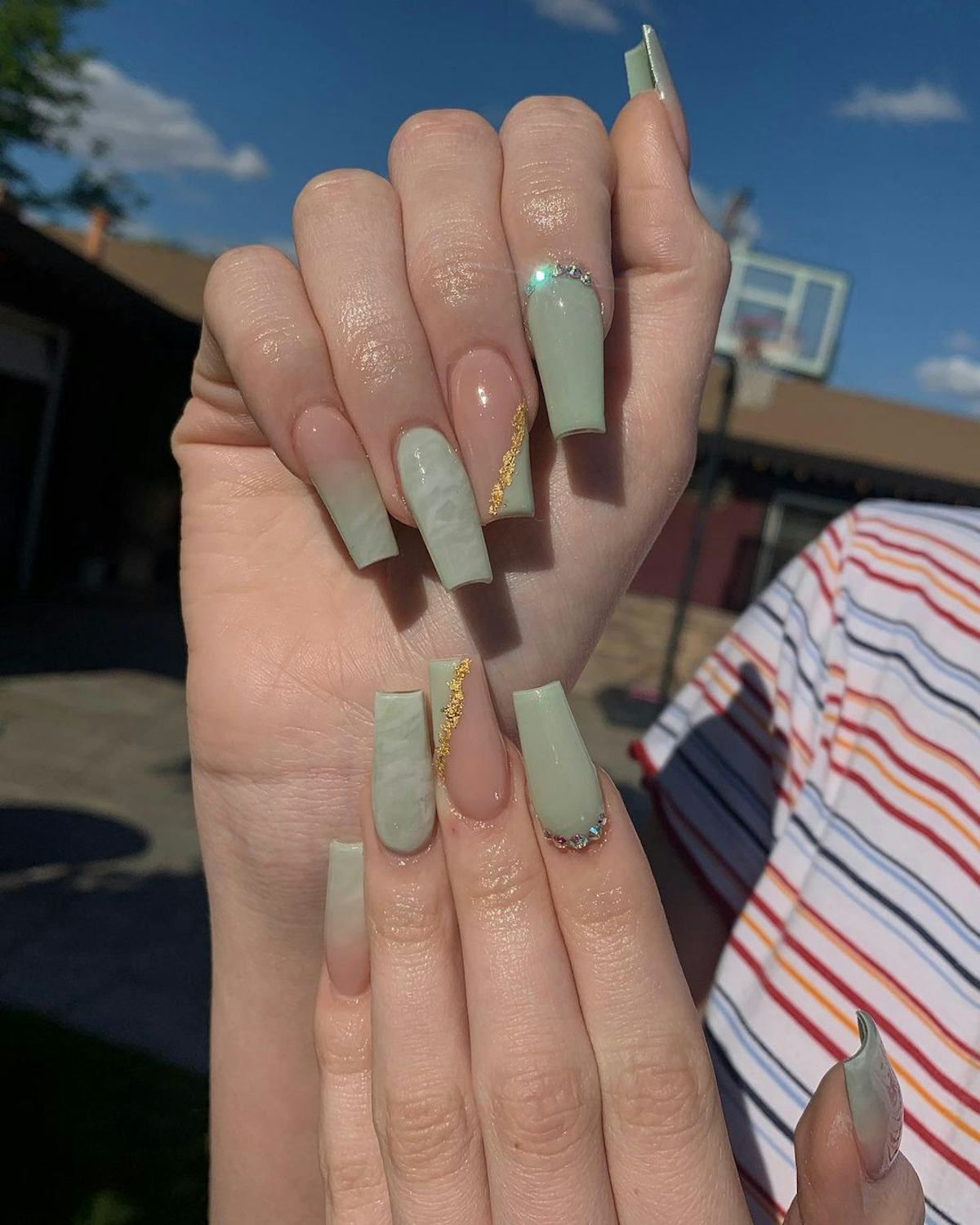 Sage Green Nails Are 2021's Mani Trend sage-green-nails-are-2021-s-mani-trend