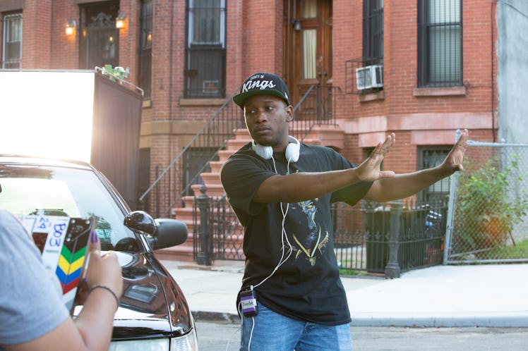 Stefon Bristol directing on the set of See You Yesterday