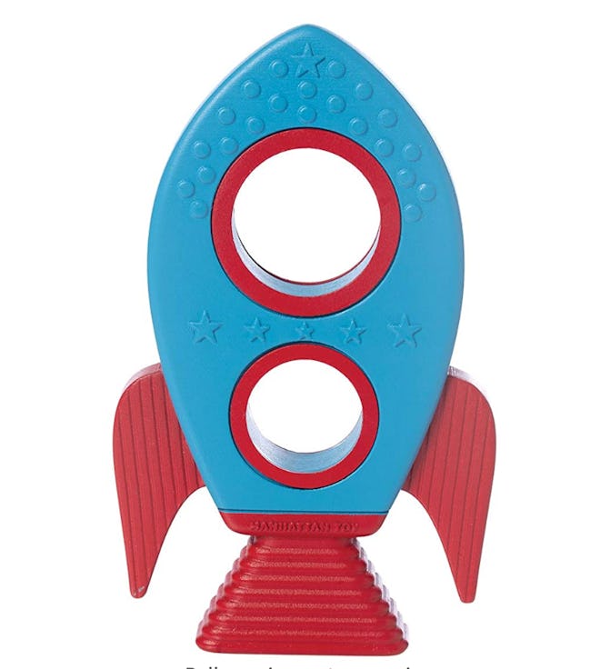 Manhattan Toy Space Themed Rocket Silicone Teether