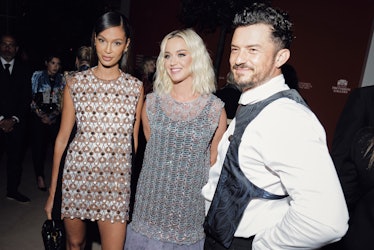 Joan Smalls, Katy Perry, and Orlando Bloom at Louis Vuitton’s celebratory dinner