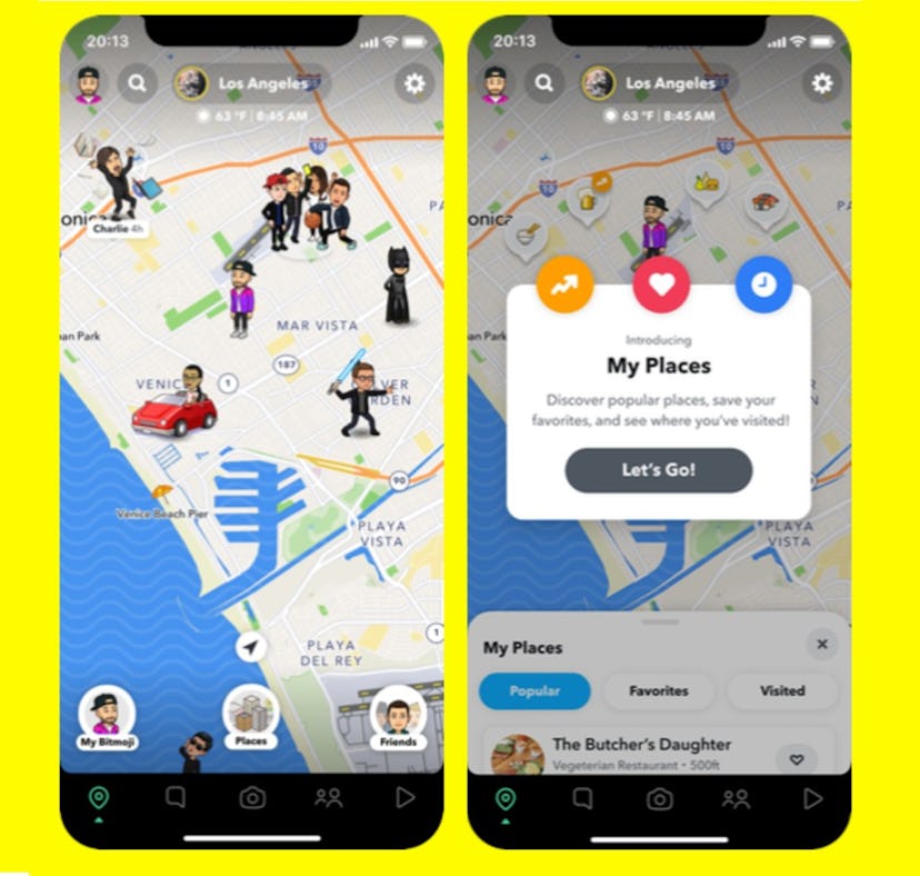 Here's how to use Snap Map's My Places Tray to visit new restaurants.