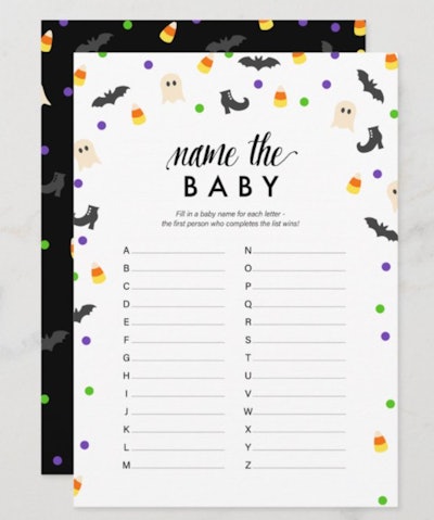 zazzle Halloween Theme Name The Baby 