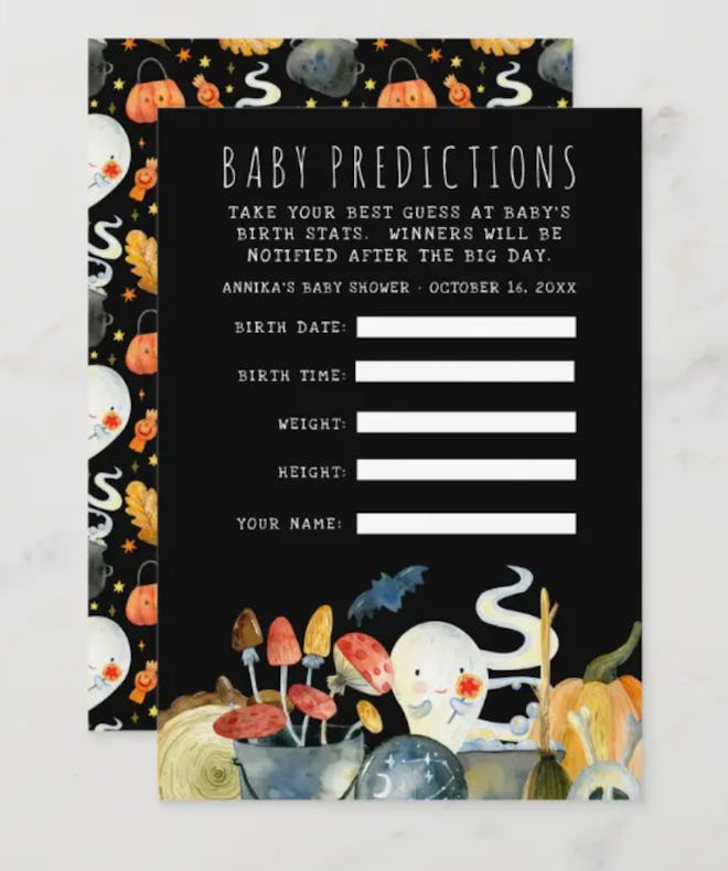 zazzle Little Ghost Halloween Baby Shower Guessing Game
