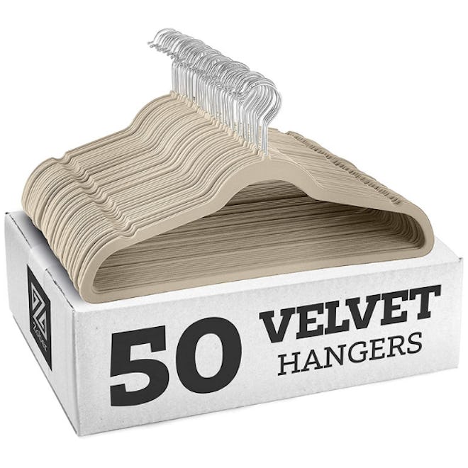 Zober Non-Slip Velvet Hangers (50-Pack) 
