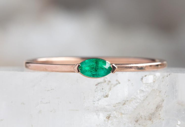 Teensy Emerald Ring