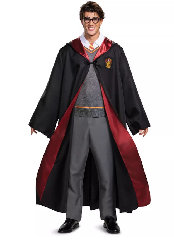 Adult man dressed up in Harry Potter costume