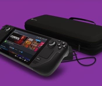 Valve Steam Deck and case promo image