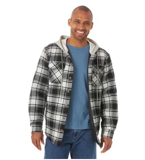 Wrangler Authentics Quilted Lined Flannel Shirt Jacket
