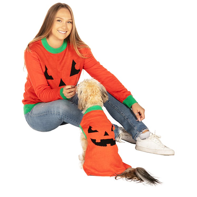 Tipsy Elves Halloween Pumpkin Sweater For Pups & People