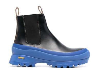 Jil Sander's Contrast-Sole Leather Chelsea Boots.