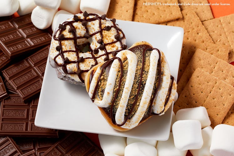 Krispy Kreme’s new Hershey’s S’mores Doughnuts are chocolatey dreams.