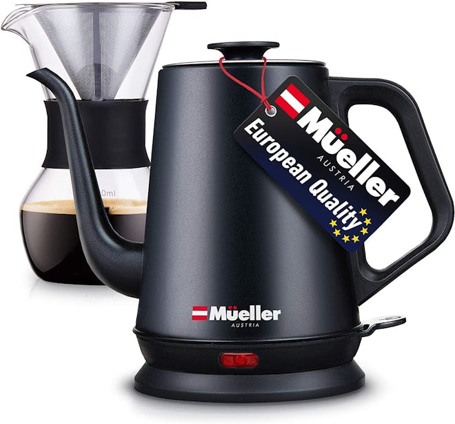 Mueller Electric Kettle with Pour Over Drip Set Coffee Maker