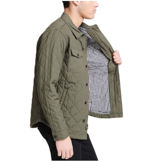 Levi’s Stretch Cotton Diamond Quilted Shirt Jacket