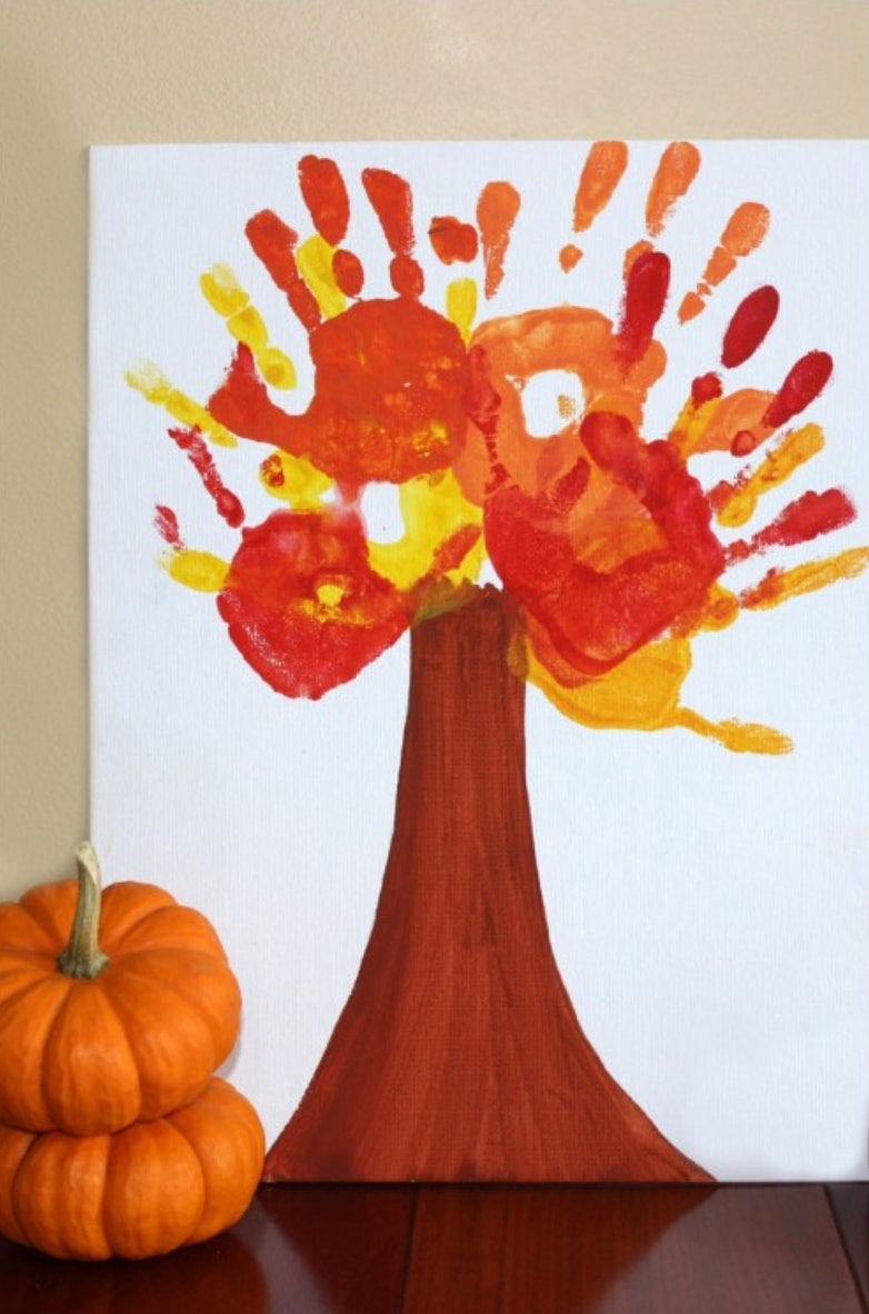 handprint halloween craft