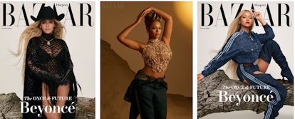 Beyonce Harper's Bazaar beauty looks