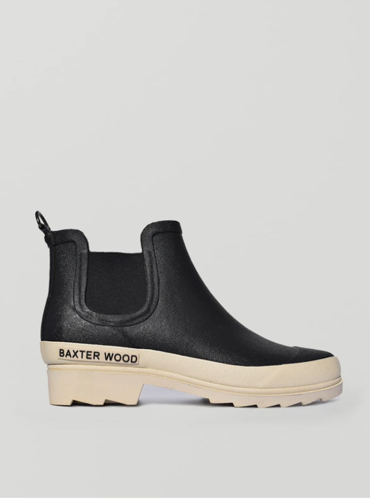 Baxter Wood's White Sold Hevea Chelsea Boots. 
