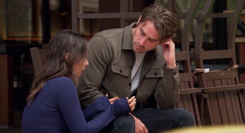 Katie and Greg from The Bachelorette Season 17 talking outside