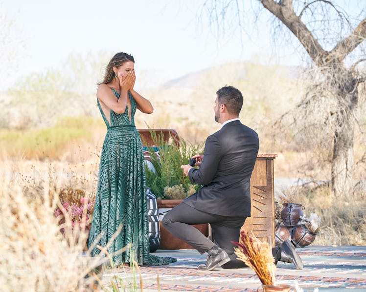 Katie Thurston and Blake Moyne's proposal body language is conflicted.