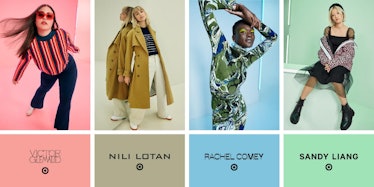 A sneak peek of Target's Fall Designer Collection with images of one look from each of the four majo...