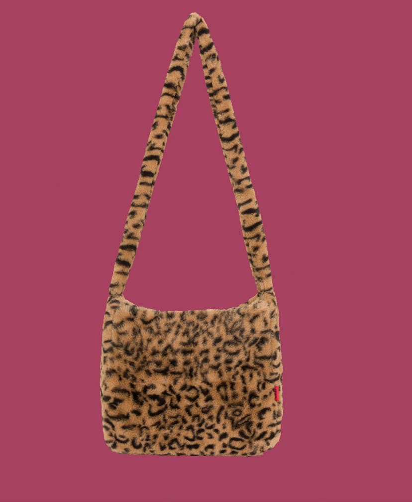 Leopard fuzzy bag hotsell