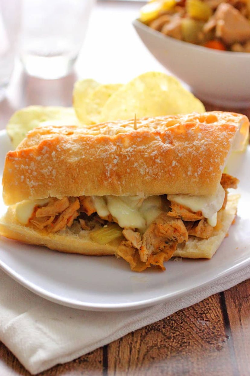 Slow cooker turkey French dip sandwiches are an easy school night dinner.