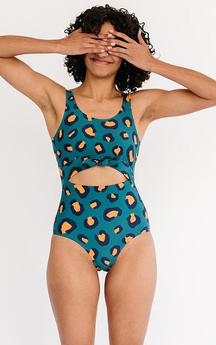 Jade Leopard Knotted One-Piece