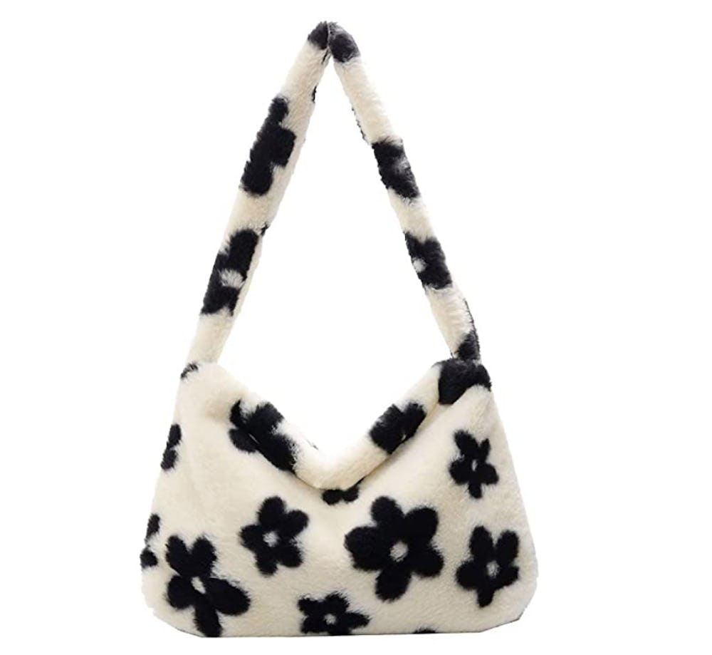 Plush Animal Pattern Underarm Bag