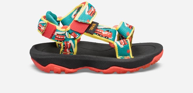 toddler Tevas in a fire truck print 