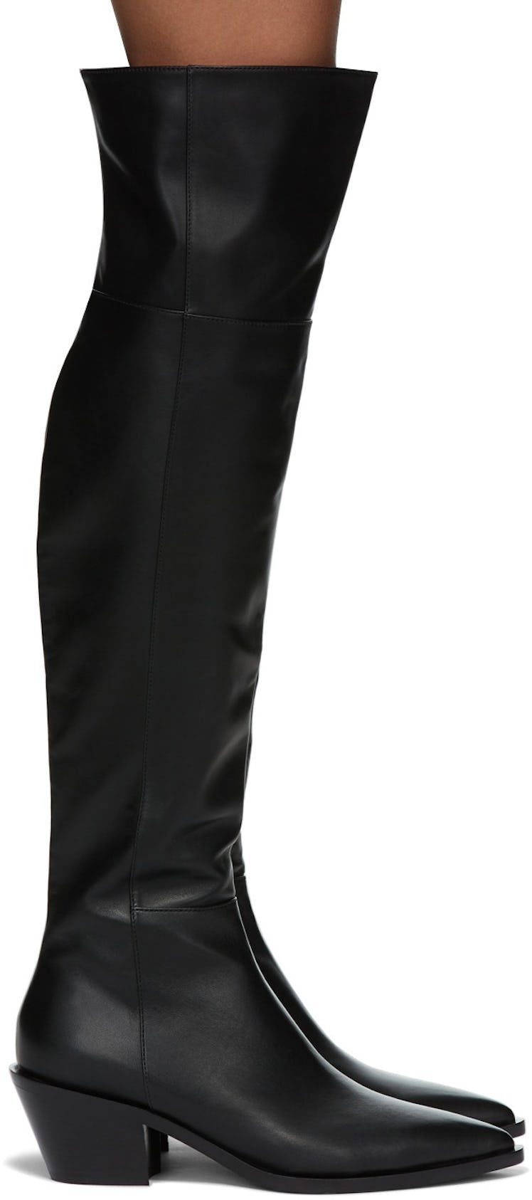 Black Over-The-Knee Boots from Gianvito Rossi, available to shop on SSENSE.
