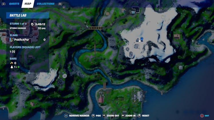 fortnite week 10 alien artifact location 3 map