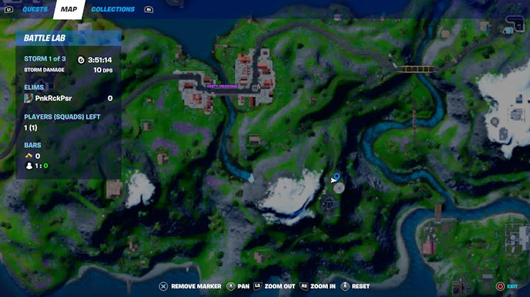 fortnite week 10 alien artifact location 2 map