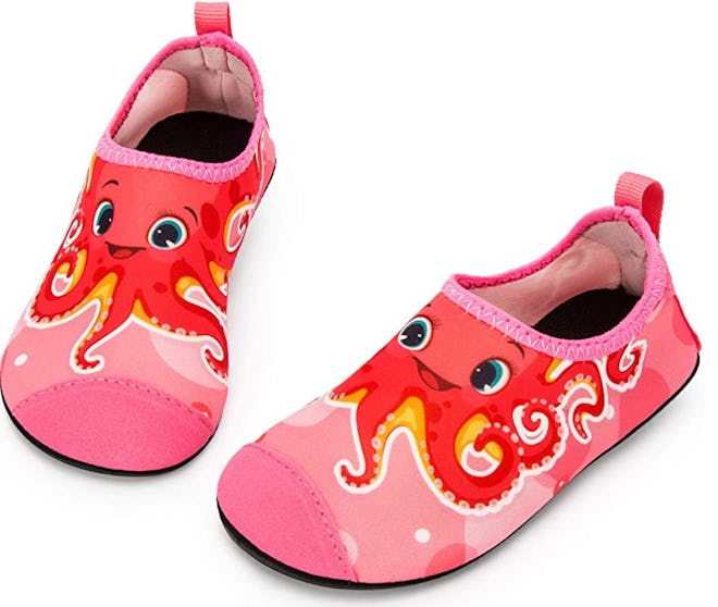 toddler aqua sock with octopus design
