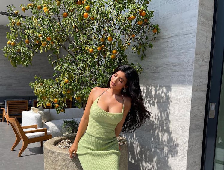 Kylie Jenner 24th birthday green dress namita khade