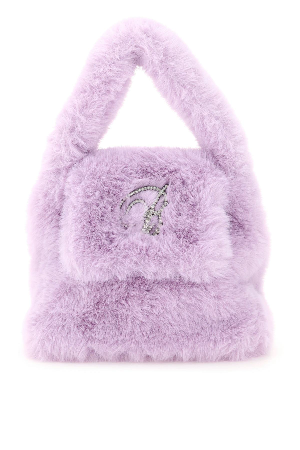 B Strass Faux Fur Bag