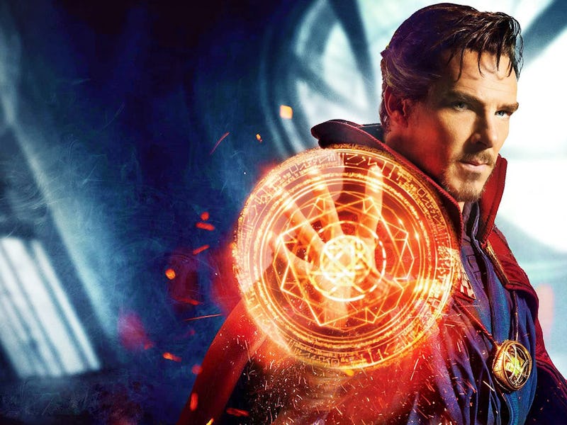 Benedict Cumberbatch casting magic spell as Doctor Strange